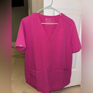 Figs electric orchard two pocket scrub top size L NWT